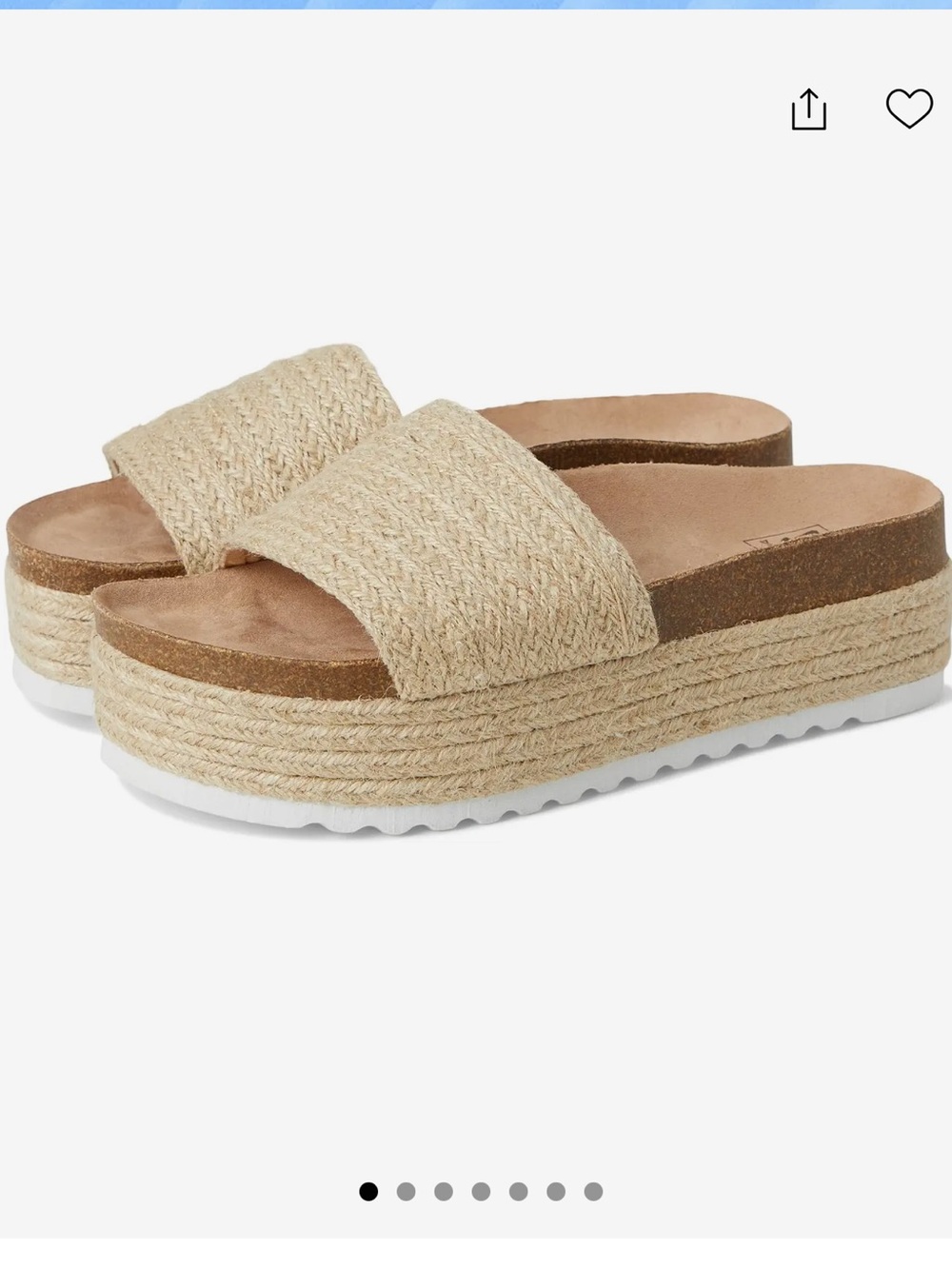 Dirty Laundry Palm Dessert Natural Jute Sandal Size Small 10